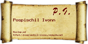 Pospischil Ivonn névjegykártya